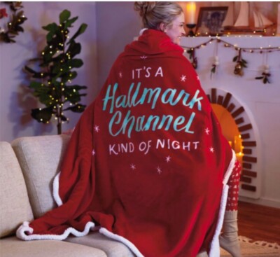 Hallmark Channel Kind Of Night Oversized Hooded Blanket 70X50- NEW- Free  Ship