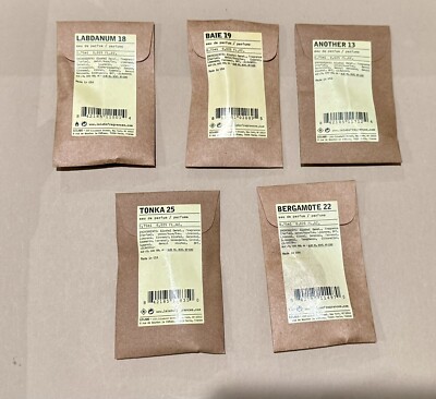 Le Labo Perfume  Lot of 5 Sample  0.75ml Another 13 18 19 22 25 NEW FRESH