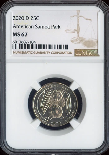 2020-D American Samoa Quarter NGC MS67 Auction