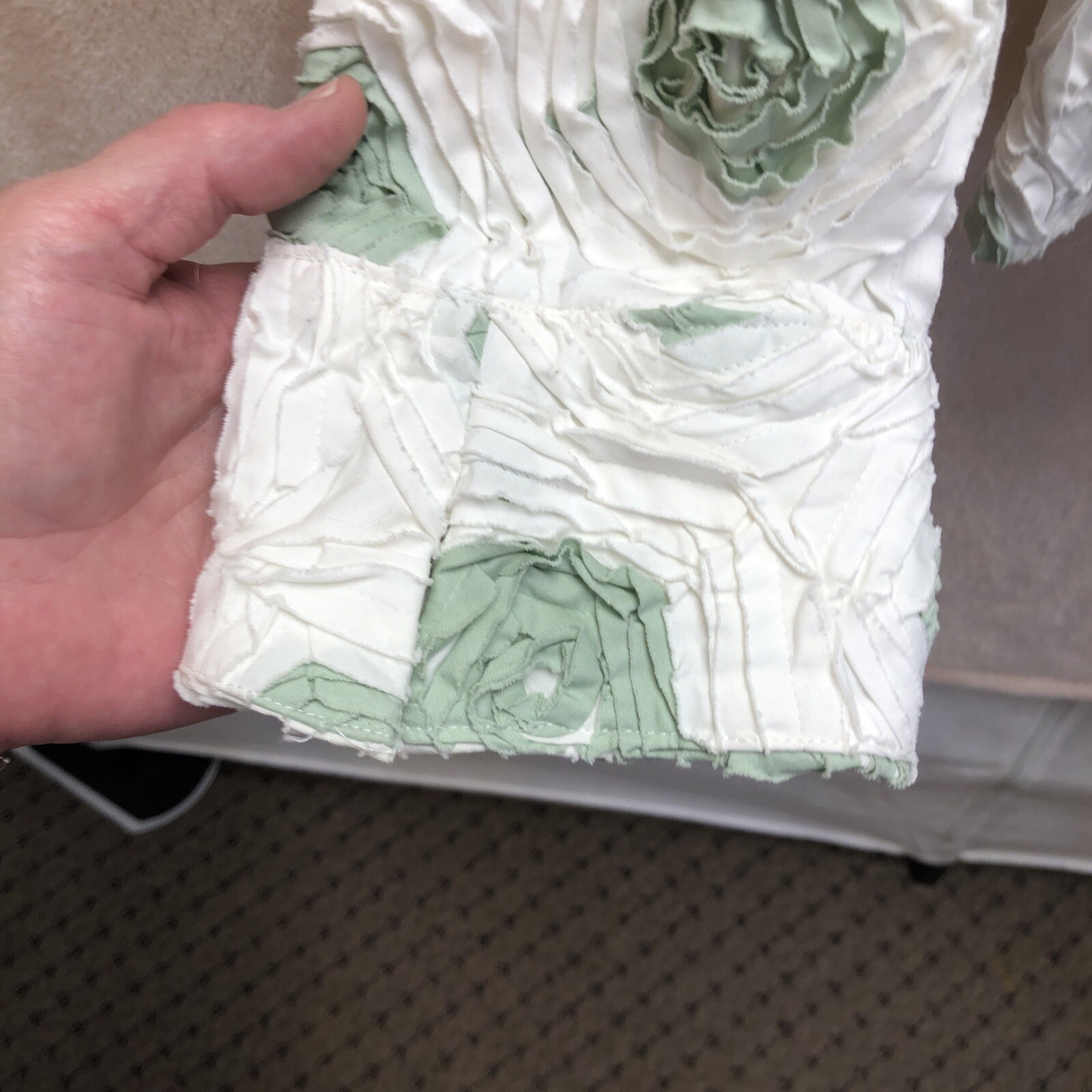 SAMUEL DONG  Green Rosette Patchwork Jacket Women… - image 7