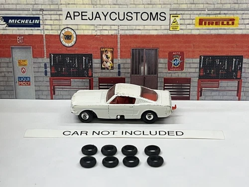 2 sets of new tires , 8 total for  Lesney Matchbox Series No 8 Mustang