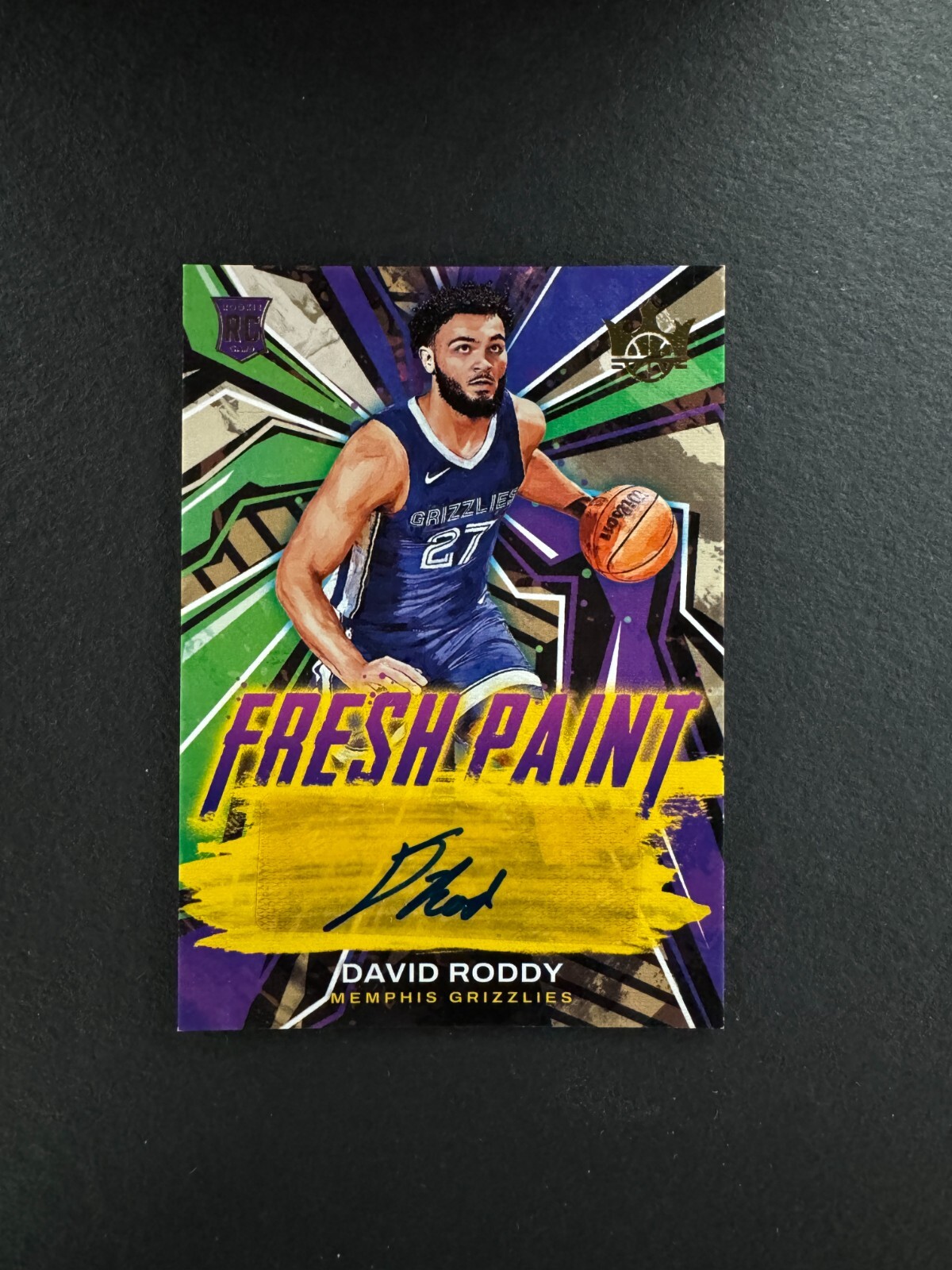 David Roddy 2022-23 Panini Court Kings Fresh Paint Rookie Auto /199 RC #FP-DRM