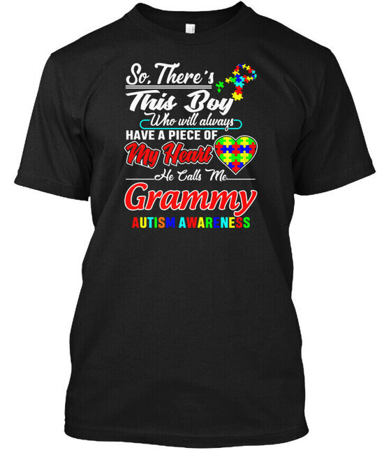 Autism Awareness He Calls Me Grammy T-Shirt Made in the USA Size S to 5XL