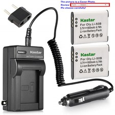 Kastar Battery AC Charger for Olympus Li-50B LI-50C  Tough TG-835 TG-850 iHS