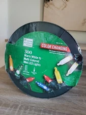 Home Accents Holiday 300 Warm White to Multi-Colored Mini LED Lights Spool