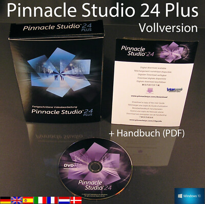 Pinnacle Studio 24 Plus Vollversion Box + DVD HD Videosoftware +Handbuch OVP NEU
