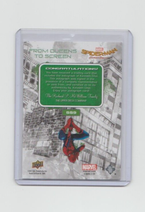 Spiderman Homecoming Autograph Trading Card Kenneth Choi Principal