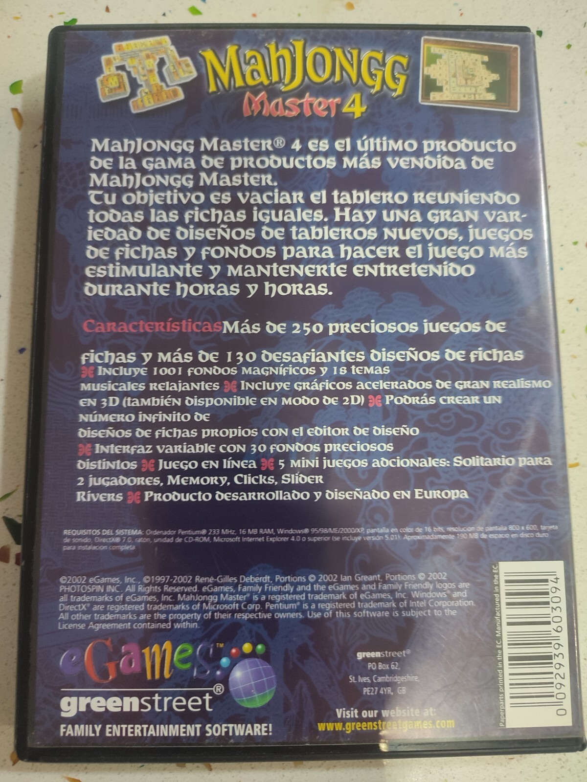 MAHJONGG MASTER 4 PC CD-ROM LOGICIEL EGAMES FAMILIAL AMICAL | eBay