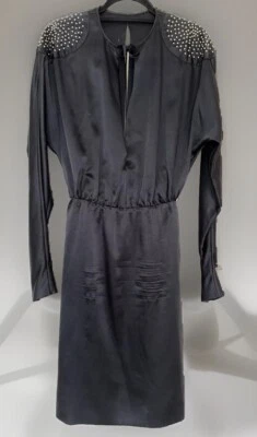 Seidenkleid Dsquared, Schwarz, Offener Rücken,made in Italy, Größe 34, gebraucht - Bild 1 von 4