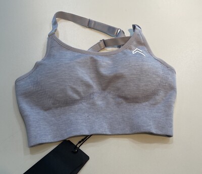 Oner Ice Grey Marl Classic Seamless Sports Bra Small