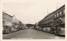 Street Scene Longview Washington WA J.C. Penney Old Cars c1940 Real Photo RPPC