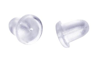 Clear Silicone Earring Backs   Soft Rubber Stoppers for Studs, 1 Pair