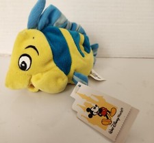 NWT WALT DISNEY WORLD PARKS Exclusive The Little Mermaid FLOUNDER Bean Bag Plush