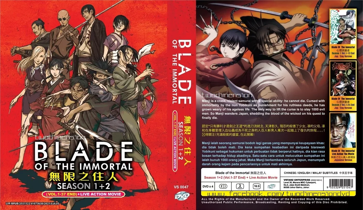 ANIME DVD~ENGLISH DUBBED~Blade Of The Immortal Season 1+2(1-37End+Live  Action)