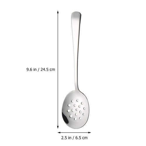 2PCS Multi-functional Slotted Spoon Stainless Steel Spoon Draining Colander - Imagen 10 de 12