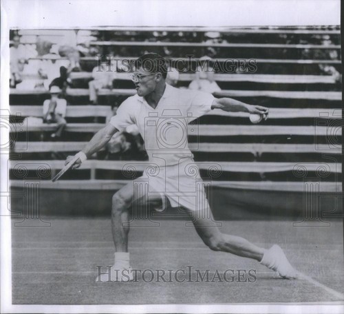 1957 Pressefoto HERB FLAM AMERIKANISCHER TENNISSPIELER BRISBANE AUSTRALIA - RSC27103