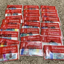 INVESTOR LOT INDONESIA 25 PACKS OF 10 LARGE PICTORIAL STAMPS
