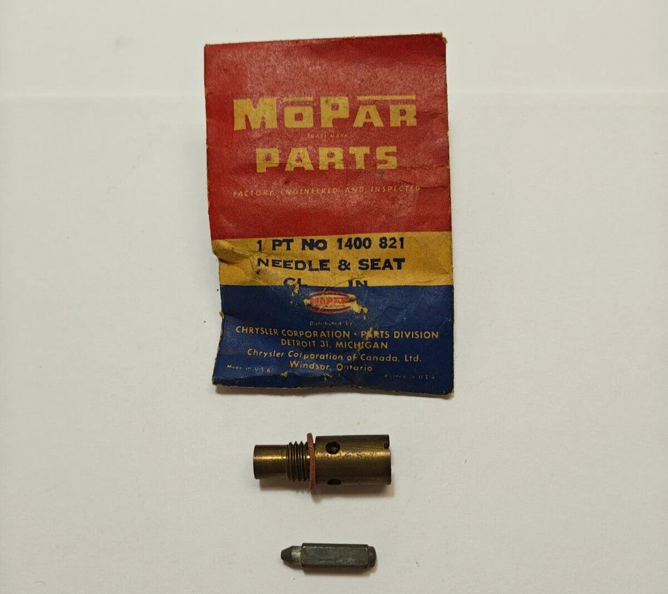 Carburador Chrysler 1951-1954 aguja flotante y asiento con 8 cilindros 1400821 nuevo de lote Foto 3 de 4
