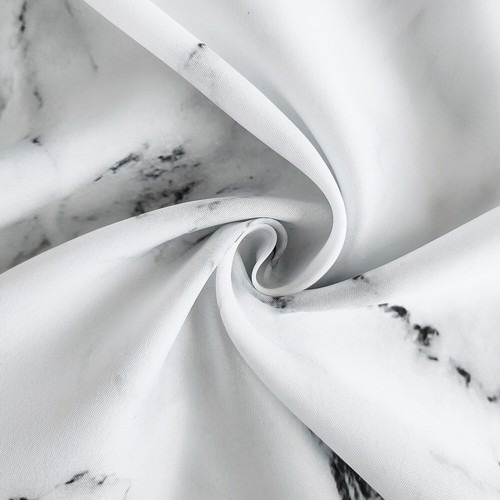 Waterproof Polyester Fabric Bathroom Shower Curtain Splash Proof with 12 Hooks - Picture 153 of 179