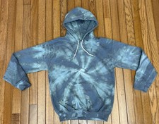 NWOT Tie Dye Hoodie Sweatshirt Pullover Gray Heavy Blend Kangaroo Pocket SMALL
