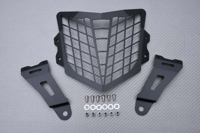 Grille de protection de phare noire pour moto trail HONDA CRF 300 L de 2021 à 2024