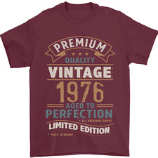 Premium Vintage 50th Birthday 1976 Mens T-Shirt 100 Cotton