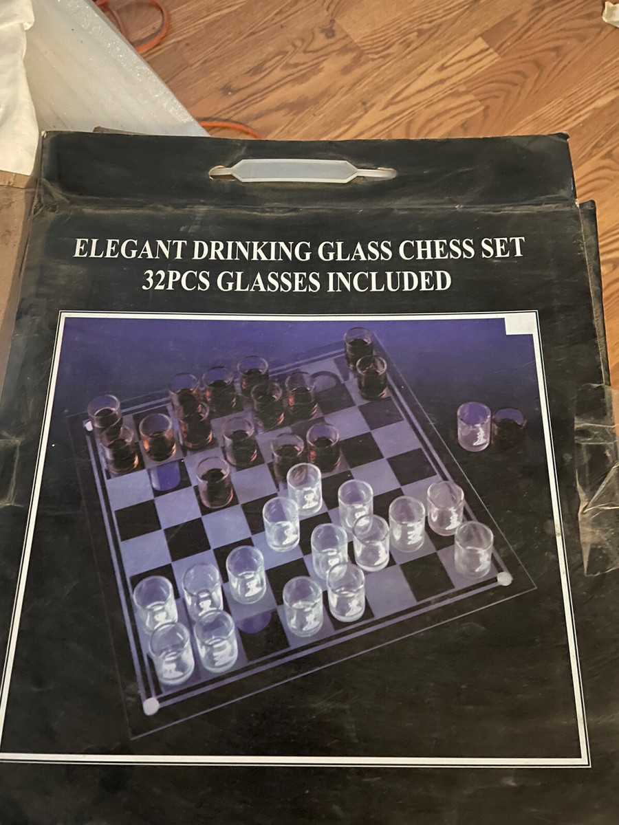 Ches Elegant Drinking Glass Chess Set 32 Pieces | eBay