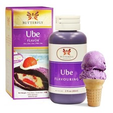 Butterfly Ube Flavoring Extract 2 oz &ndash; Purple Yam Essence for Baking, Lattes, Ic