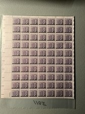 James Monroe Scott 1105 3 Cent Mint Never Hinged Full Sheet of 70 OG