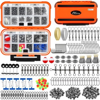 Fishing Gear Accessories Kit, 253PCS Fishing Tackle Box with Tackle Included,...