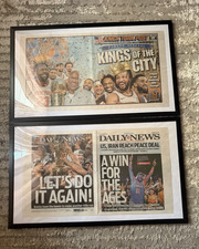2 Framed NY Post & Daily News Newspaper Front Pages - Knicks Championship Covers