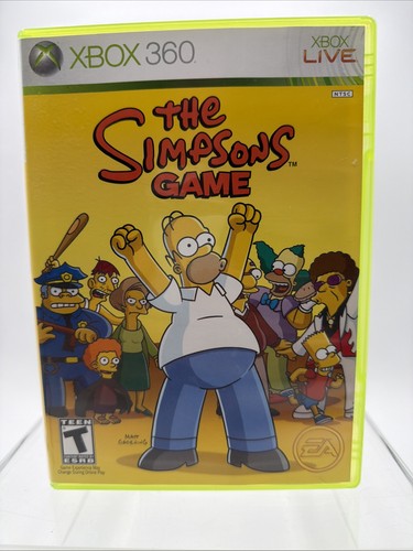 "The Simpsons Game" Xbox 360 EA 2007  with Manual - No Poster