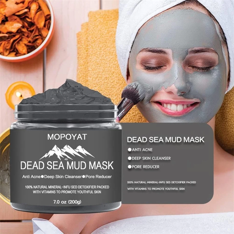 Dead Sea Mud Face Mask Body Purifying Acne Blackheads Oily Skin Deep Cleanse - Image 4 of 4