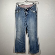 Levi's 517 Girl's Size 16 Flare Mid Rise Slim Medium Wash Denim Blue Jeans