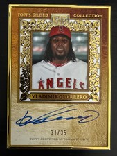 2025 Topps Gilded Gold Framed Vladimir Guerrero HOF Auto /35 On Card Angels