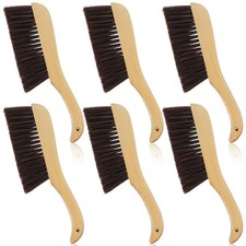 6 Pieces Wooden Hand Broom, Soft Bristle Dust Brush with Long Wood Handle, Clean