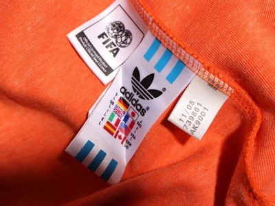 Adidas Track Jacket Netherlands L Orange Retro FIFA Football Rare