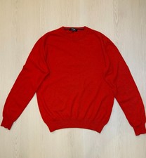 Trussardi Action Mens Red Knit Sweater Crew N...