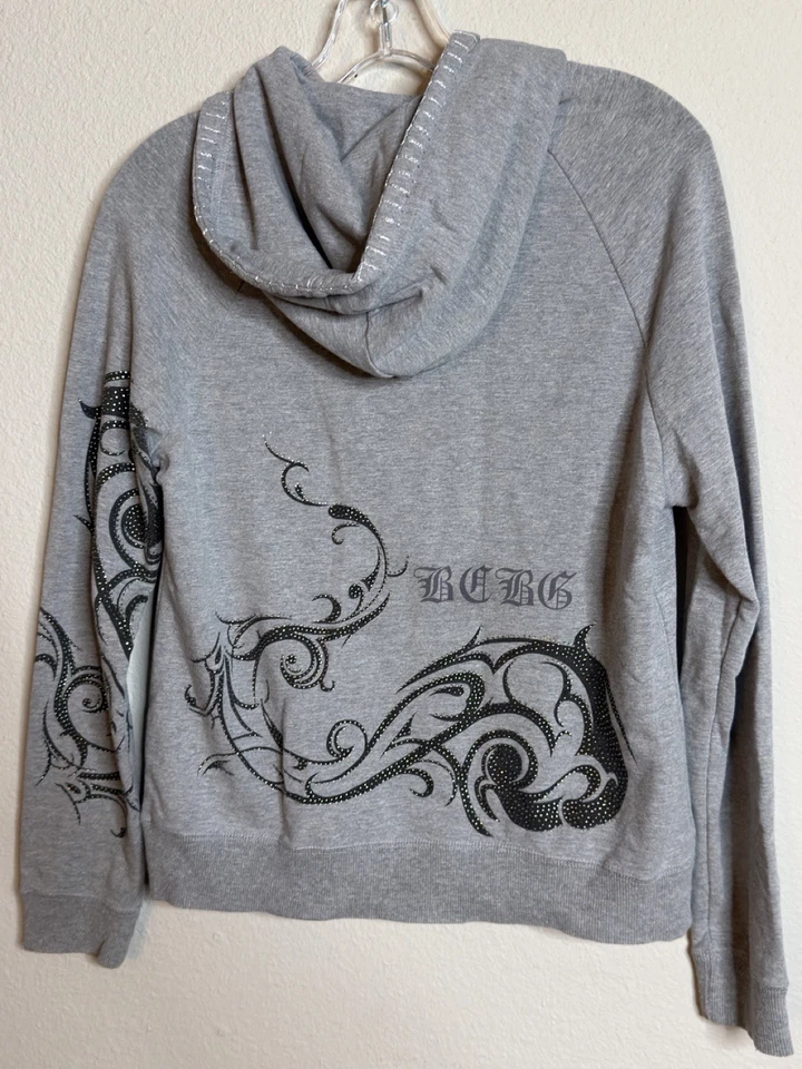 Conjunto de chándal de colección Y2K BCBG talla L/M gris/negro para mujer 2 piezas acampanado yoga Foto 4 de 4