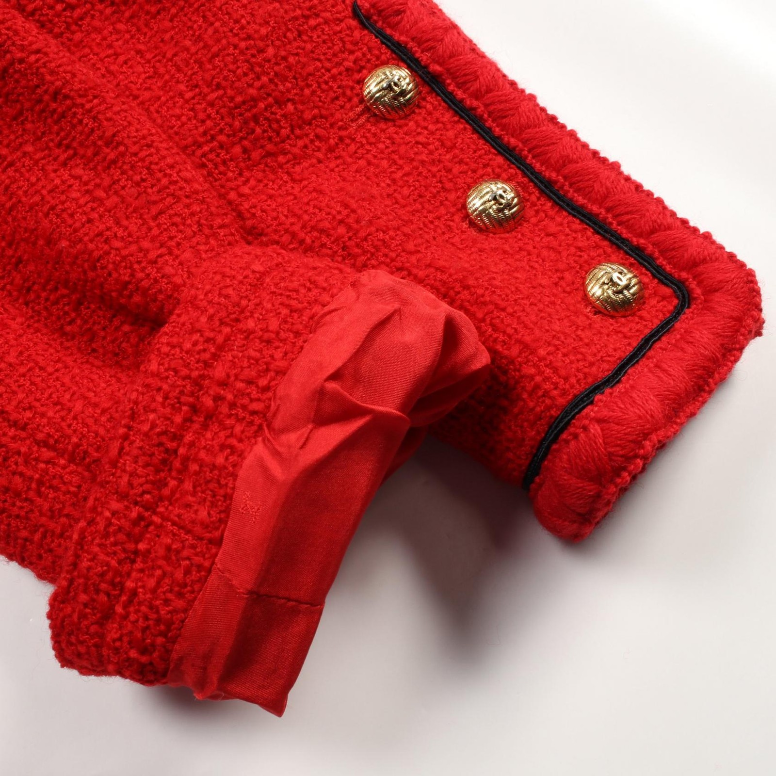 CHANEL Coco Mark Button Outer Wool Nylon Ladies R… - image 8