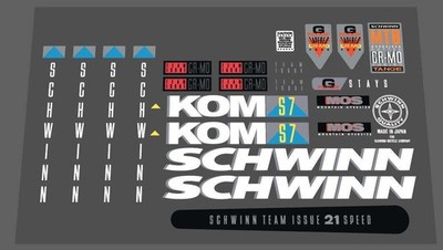 Schwinn Kom S7 Aufkleber Set
