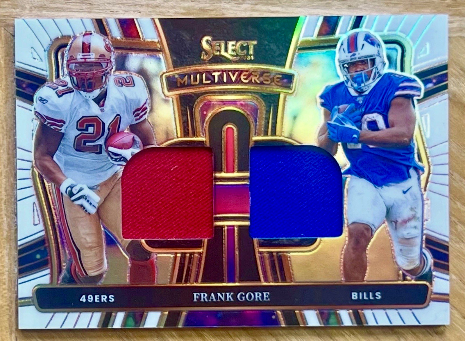 FRANK GORE 2024 Panini Select - MULTIVERSE Dual Relic White Prizm 18/75 #MP-FGE