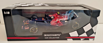 SIGNIERT Sebastian Vettel Maßstab 1:18 Minichamps Toro Rosso STR3 2008 Italien Sieger