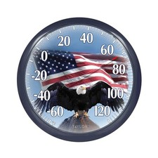 Taylor Bald Eagle Indoor Outdoor Dial Thermometer, Easy to Read Wall Decor fo...