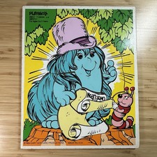 Vintage Rare Snugglebumms Playskool Wooden Puzzle 1984 Gently 11-pieces Children