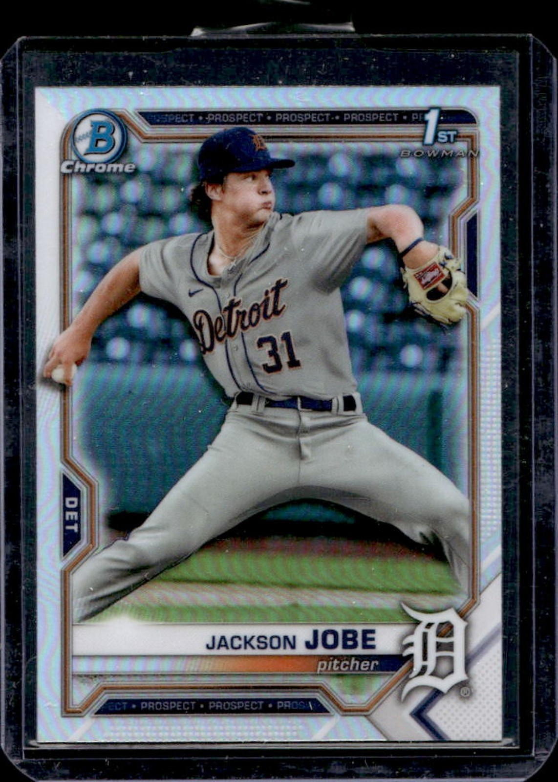 2021 Bowman Draft Jackson Jobe Chrome Refractor 1st Prospect #BDC-69 Tigers
