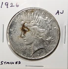 1926 US Peace Silver Dollar $1 AU About Uncirculated Details