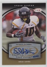 2008 SAGE Auto Gold 5/200 Steve Slaton #A54 Auto 0b3j