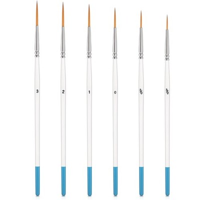 6 Pcs Script Liner Brush Long Fine Point Liner Tip Brush Pinstriping Paintbru...