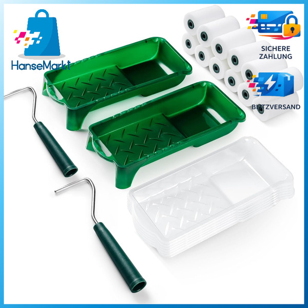 Farbroller Set Klein 5Cm Schaumstoff Lackierwalze 22 StüCk FüR Enge Stellen-image